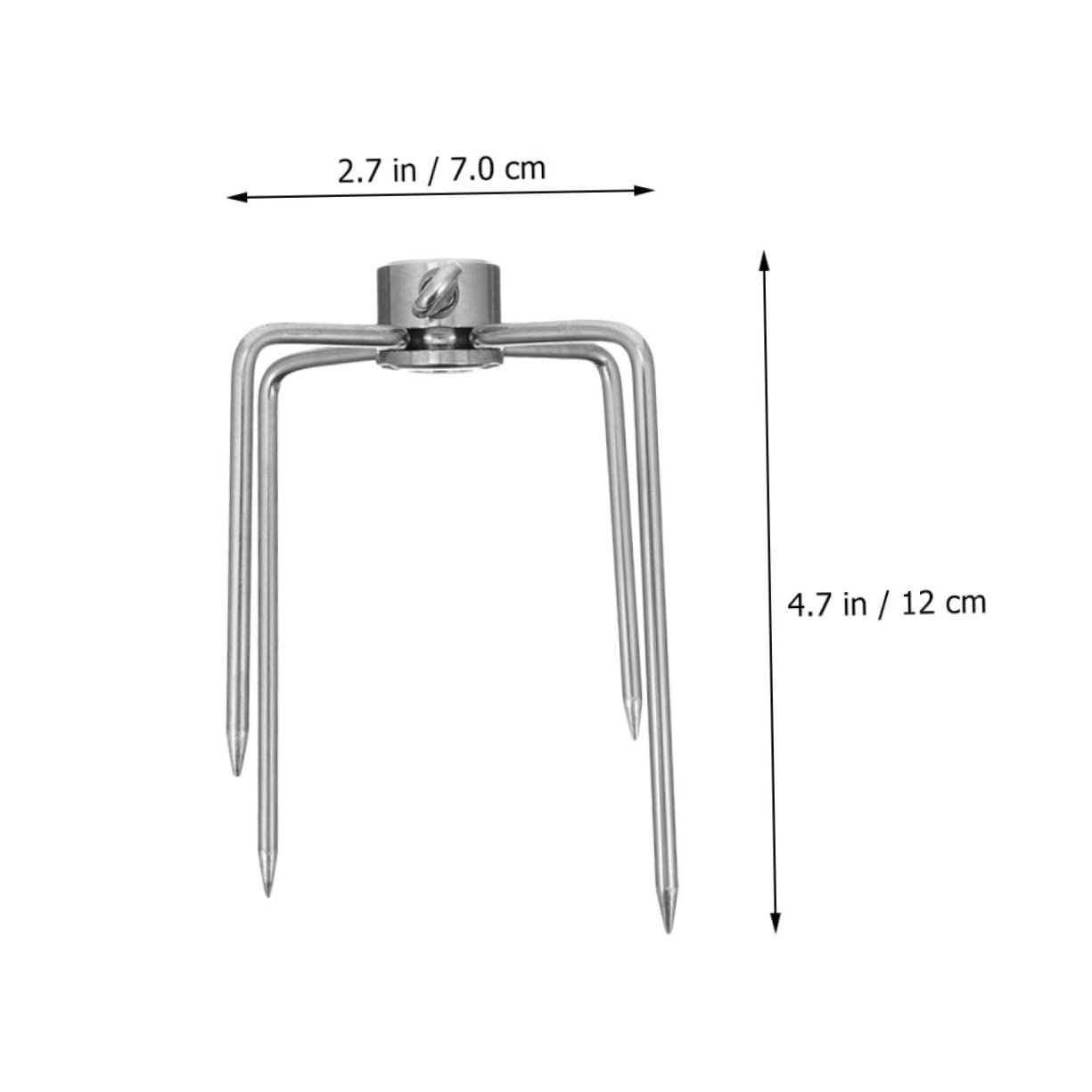 BESTonZON 2Pcs Rotisserie Forks for Barbecue Grilling Durable Food Grade Meat Forks for Outdoor Bbq Parties Camping and Picnics Securely Holds Chicken Kebabs and More