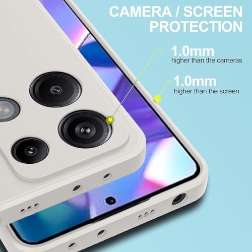 Image of DIZORO Compatible with Mi Redmi Note 13 5G Back Cover with Upgraded Square Edges for Camera Protection Shockproof Flexible Matte Liquid Silicone Mobile Phone Case (Stone Grey)