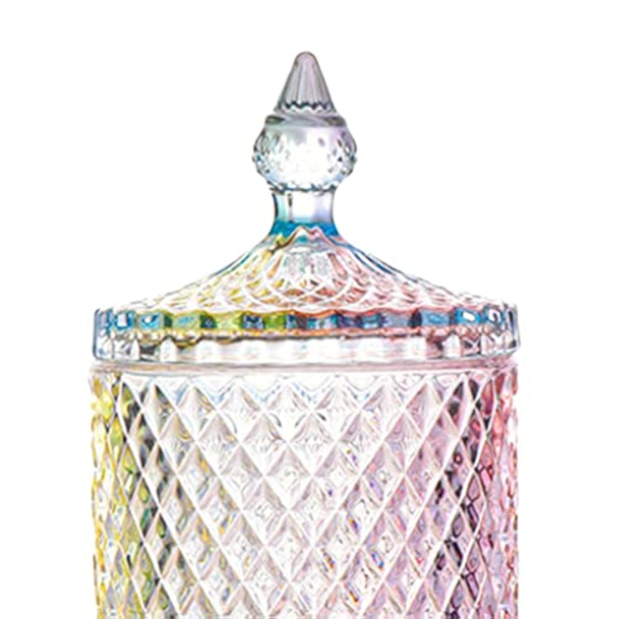 Multiuse Crystal Glass Jar Storage Container 600ml