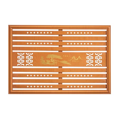 WANGCEPLSD Tapa Radiador de Metal, Cubreradiador de Pared para El Hogar, Diseño de Rejilla Hueca, Instalación a Presión, para Dormitorio, Sala de Estar(Orange,60 * 60cm/24 * 24in)