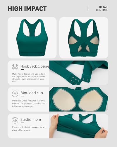 Image of RUNNING GIRL Sports Bras for Women, Molded Cup High Impact Sports Bra Workout Bras for Women High Support Racerback