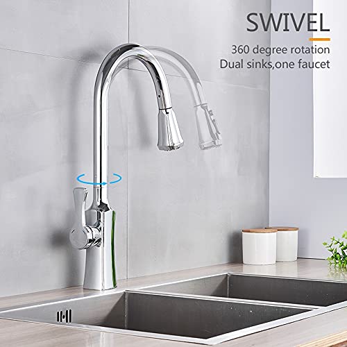 Robinet de cuisine mitigeur eau chaude et froide or brossé ergonomique