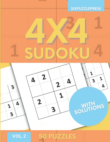 4x4 Sudoku: Large Print Sudoku Book for Adults