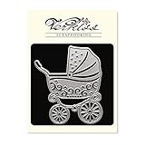  Plantillas de troquelado de metal para máquina de repujado Sizzix Big Shot, para máquina de repujado, scrapbooking, tarjetas, manualidades de tarjetas, plantillas de troquelado (cochecito)