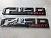 2015-2016 Ford F-150 Lariat Red & Black Fender Emblem Nameplate Right & Left OEM