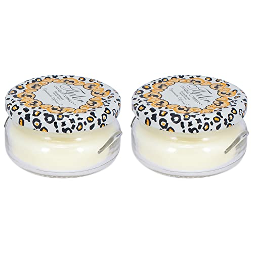 Tyler Creamy White 3.4 Ounce Glass Aromatherapy Scented Jar Candle Pack of 2, French Market
