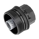 gohantee 15620-37010 Car Oil Filter Cap Assembly Fit for Toyota Corolla Prius/Prius V Matrix Lexus CT200h Scion iM XD, 1.8L Engines Replaces # 19185631 917-039 15620-37010