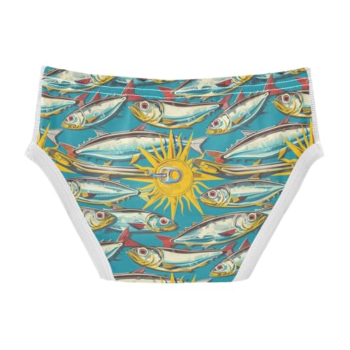 visesunny Boys Potty Training Underwear Canned Sun Sardine Breathe Cotton Briefs Size 2T-8Y for Toddler2