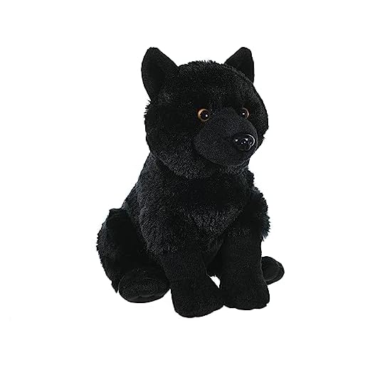 Wild Republic Wolf Plush, Stuffed Animal, Plush Toy, Kids Gifts, Black, 12"