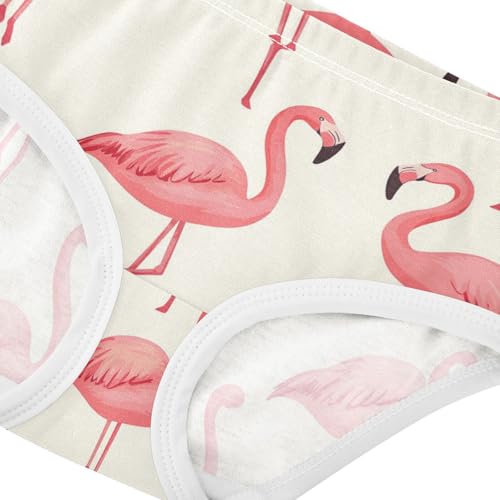Wusikd Pink Flamingos Girls' Underwear Cotton Girls Briefs Soft Toddler Underwear 2T4