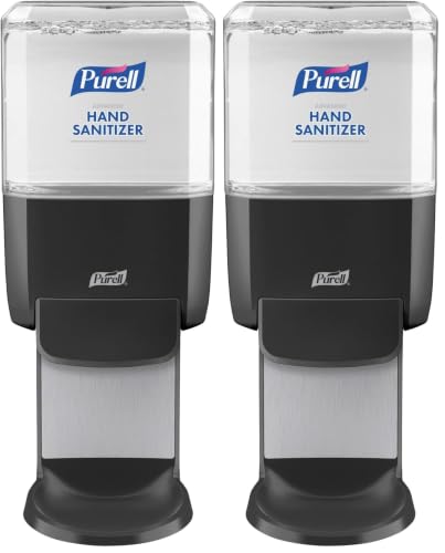 Image of PURELL ES4 Manual Hand Sanitizer Dispenser, Graphite, Compatible with 1200 mL PURELL ES4 Hand Sanitizer Refills (Pack of 2) - 5024-01