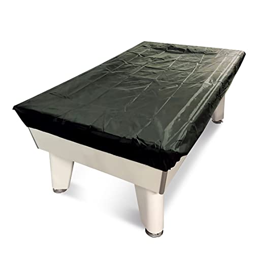 6ft DARK GREEN Lightweight Fitted Nylon Pool Snooker Table Cover with Elasticated Corners