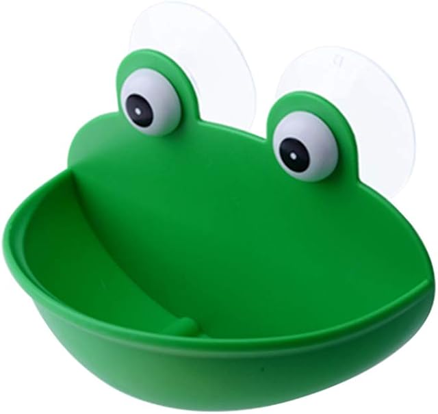 TOPBATHY Frog Soap Holder Portable Soap Dish Holder For Shower Bathroom Kitchen Counter Top Travel (Green)