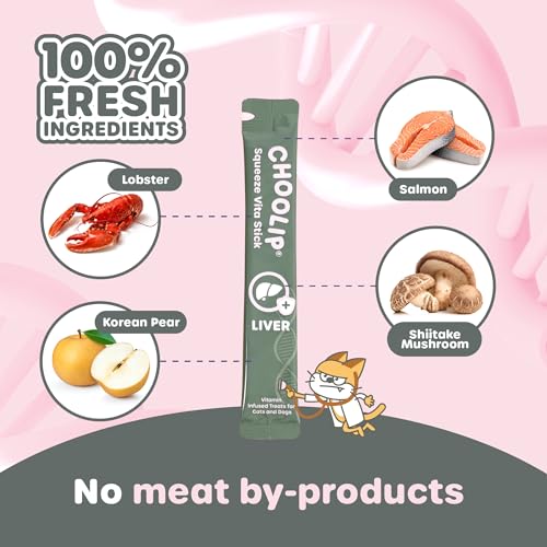 Choolip Squeeze Vita Stick Cat Treats Lickable And Dog Treats. 7Pc Liver Support Pouch For Cats And Dogs. Soft Paste Tubes For Dog Lick Mat, Senior Cat Food Wet Cat Food Toppers thumb #2
