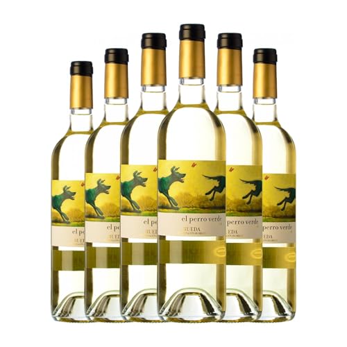 Uvas felizes, o cão verde verde verde roda 75 cl vinho branco (caixa de 6 garrafas de 75 cl)