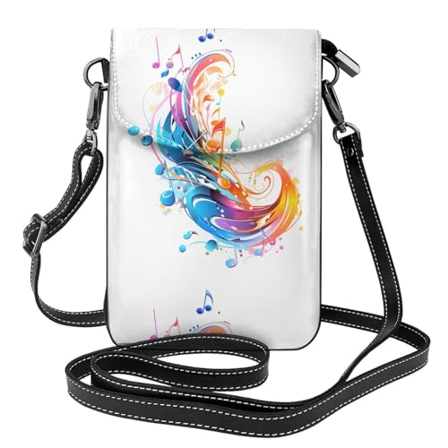Petit sac à main pour téléphone portable en cuir pour femme avec étui à rabat imprimé