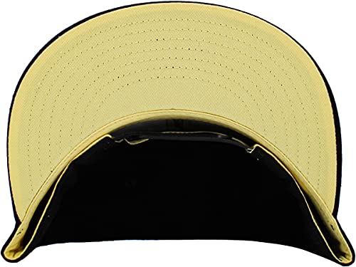 Image of KBETHOS Classic Snapback Hat Blank Cap Underbrim Cotton Wool Blend Flat Visor Adjustable Unisex