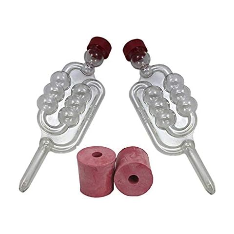 2 x Home Brew Bubbler Airlocks & 2 x Bored Rubber DJ Bungs Cover