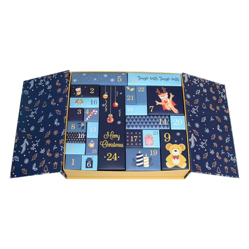 Boîte de calendrier de l'Avent de Noël vide pour décoration de table et salon