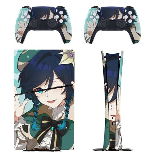 PS5 Slim �f�W�^���� �X�L���V�[�� Genshin Impact ���_ ���� PlayStation 5 �ی�X�e�b�J�[ ���^�X�L�� �ی�V�[�� �S�ʕی� ���ʑΉ������ʑΉ� �ϋv�� �w��/��/����/�ق���h�~ ���B�� �C�A�[�� �U�M�ǂ� ��G���