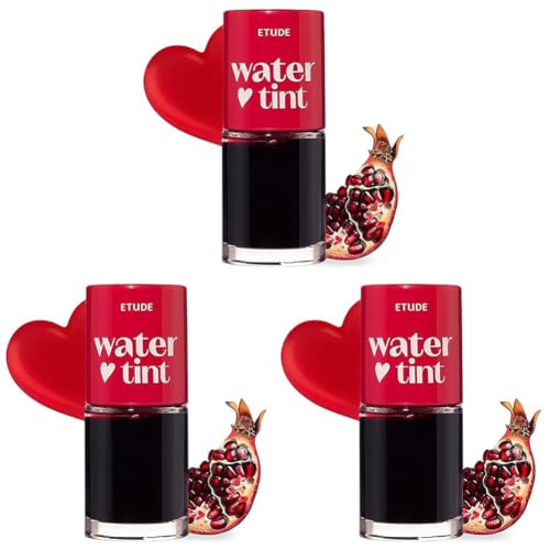 Image of ETUDE Dear Darling Water Gel Luminous Lip & Cheek Tint| Long Lasting, Waterproof, Smudgeproof |Korean Makeup|Shade-06- Pomegranate Ade, 9ml (Pack of 3)