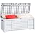 YITAHOME 120 Gallon Large Outdoor Storage Deck Box with Cushion, Waterproof Cushion Storage Bench with Lockable Lid for Patio, Pool Supplies, Garden Tools, Resin, White