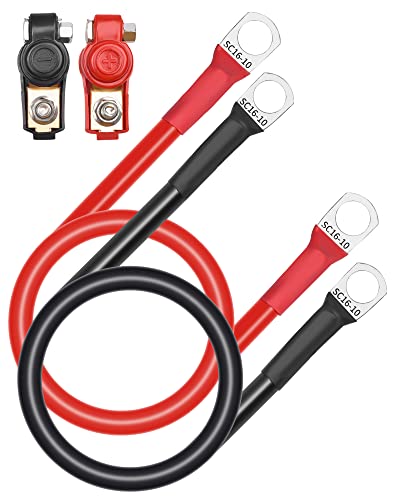 Batterie-Krokodilklemmen Mit Kabel – Flachsteckhülsen, Quick Crimp, 1,8m, 18AWG Kupferkern – Für 12V Ladung & Notstrom