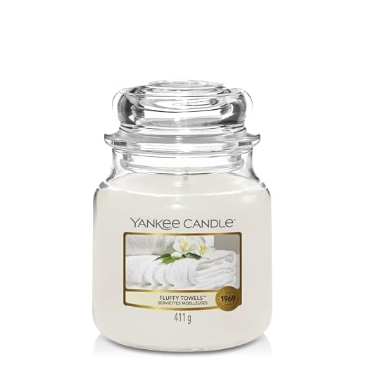 Yankee Candle bougie moyenne jarre, « Serviettes moelleuses »