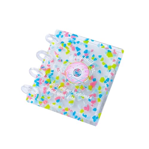Livre de rangement en acrylique en forme de cœur et beignets transparents x2