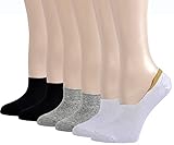 JORMATT 6 Pairs No Show Socks Women Non Slip Low Cut Short Socks with Grips Flat Boat Liner Socks, Women Shoe Size 5-8