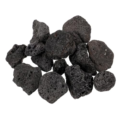 GALPADA Decoración De Roca Volcánica Negra Piedra De Lava para Acuario Grava Decorativa para Macetas Rocas Volcánicas Naturales para Paisajismo De Peceras y Jardín