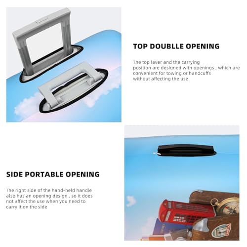 Trip to London Travel Luggage Covers - Elasticity Suitcase Covers Protector for Luggage 18-32 Inch4