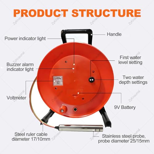 Mesure de niveau d'eau précis pour puits avec ruban en acier - 5