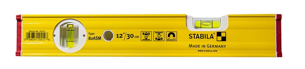 Stabila Niveau à bulle type 80 Asm 30,5 cm