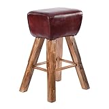 barhocker braun leder holz Material: Gestell: Massivholz, Sheesham, Bezugsstoff: Echtleder