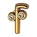 Tubal Cain with Rhinestone Gold Masonic Lapel Pin - 1/2" Tall