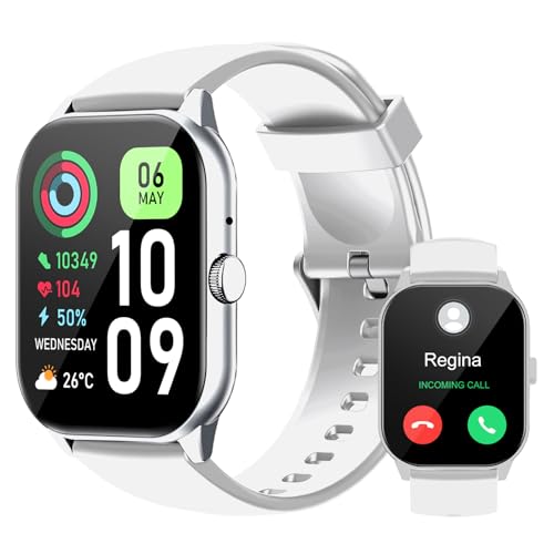 Image of 1.91 inch Smart Watch for Men,smart Watches for Women,Fitness Tracker with Message Call Function,120+ Sport Modes, IP68 Waterproof,24 Hours Heart Rate /Sleep Monitor,for Android /iOS (White)
