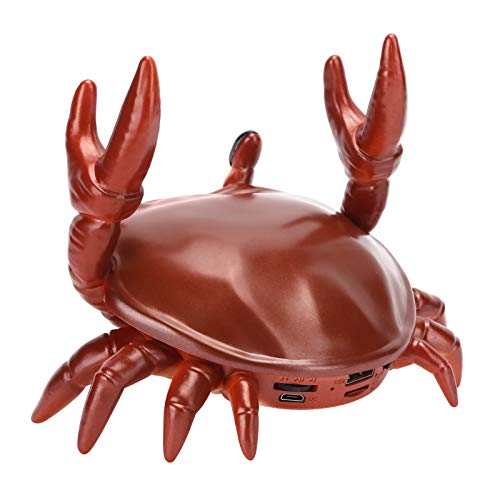 Haut-parleur Bluetooth crabe rouge avec enceinte sans fil 360 et support téléphone fixe