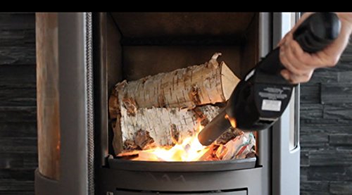 BISON BA001 Airlighter 520 Cordless Electric Fire Lighter: Charcoal or Wood, One Size, Black/Stainless Steel