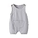 Huaqgu Sommer-Baby-Strampler, atmungsaktiver Overall für Mädchen und Jungen, Musselin-Nachtwäsche, Kleidung, Duschgeschenk für Säuglinge und Kleinkinder