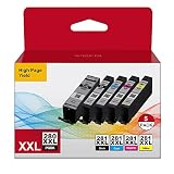 PGI-280XXL CLI-281XXL 5-Color Value Pack Compatible Ink Cartridge Replacement for Canon PGI-280 CLI-