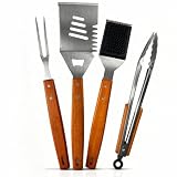 Grillset für Männer Geschenk – Grillbesteck Set aus Edelstahl - 3-in-1 Spachtel...