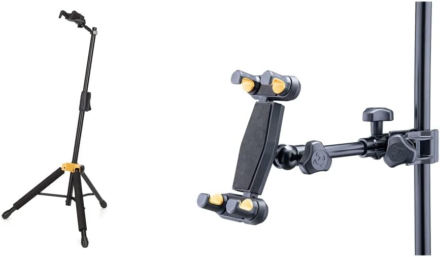 Hercules GS415BPLUS AutoGrip System Guitar Stand & DG307B Adaptive Tablet and Phone Holder