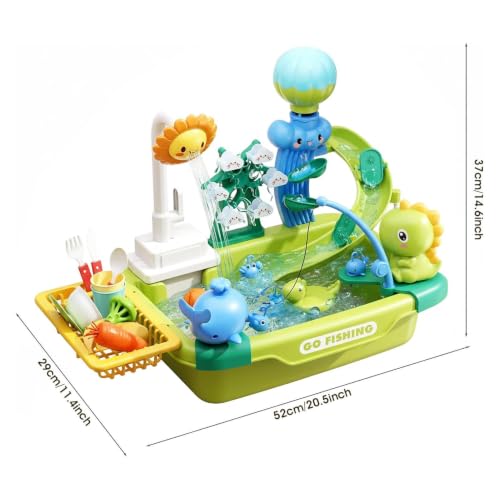 Lavabo infantil con agua corriente para evitar salpicaduras dentro de casa 6