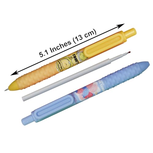 Maydahui 12 pcs bolígrafos gel frutales retráctiles miniatura 2