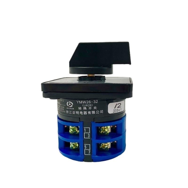 Electric 4 Positions 8 Terminals 2 Levels Rotary Cam Changeover Switch with Screws 690V 32A Silver Contact LW28 LW26-32/2 YMW26(1-2-3-4)