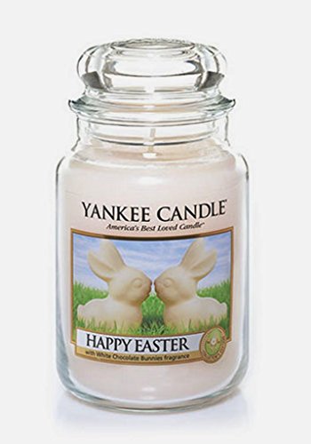 Yankee 22oz Jar Candle, Happy Easter with White Chocolate Bunnies Fragrance, Collector's Edition