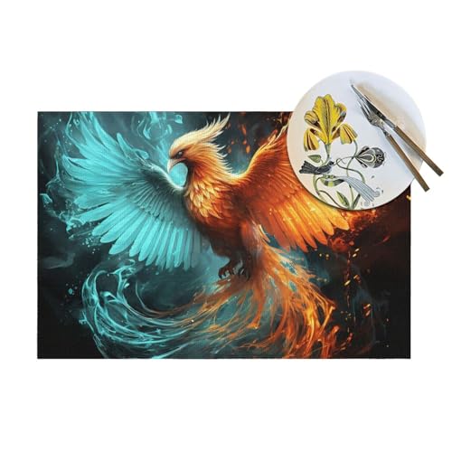 Set de table antidérapant lavable en vinyle pour cuisine et repas - 8