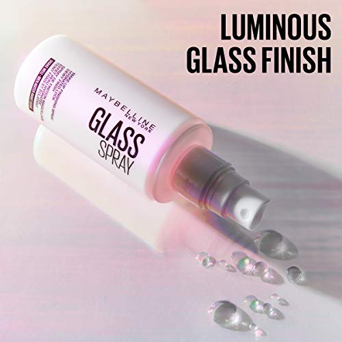 Maybelline New York Facestudio Glassskin Makeup Finishing Hydrating Dewy Glossy Finish All Day Wear Use After Makeup Application Or On Its Own, Glass Skin Spray, 3.4 Fl Oz #TOP2