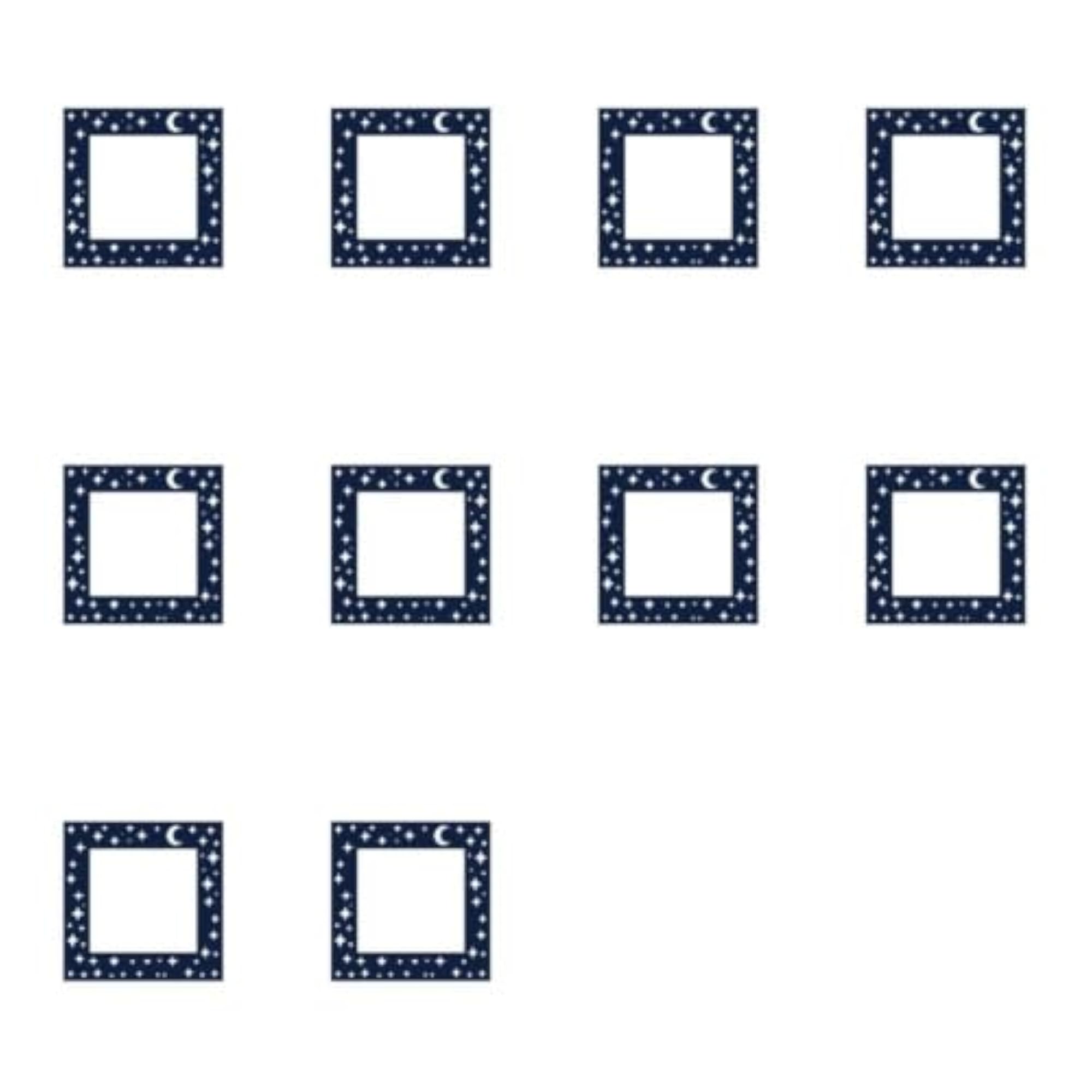 10 Pieces Crystal Art Decorative Border Safeguarding Sheets, Navy